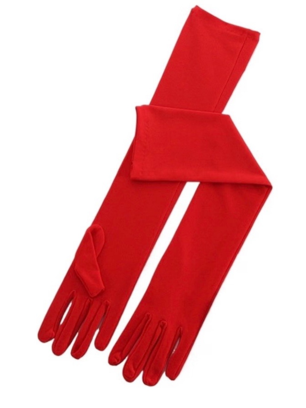 Red Long Opera Gloves - Women's 🌹❤️ Elegant Evening Gloves, 18 inches NWT